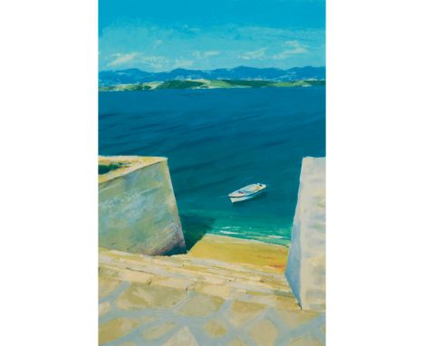  DONALD HAMILTON FRASER R.A. (SCOTTISH 1929-2009) STEPS TO THE SEA Screenprint, 38/175, signed and numbered in pencil to marg