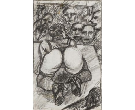  PETER HOWSON O.B.E. (SCOTTISH B.1958) STRIPPER, 1982 Signed and dated lower left, graphite 34cm x 21cm (13.25in x 8.25in)   