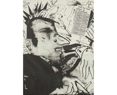  JOCK MCFADYEN R.A. (SCOTTISH B.1950) LIFE FOR MAN BENT ON BLOODBATH, 1982 Screenprint, 17/30, signed, dated and numbered in 