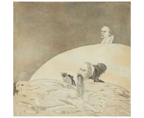  JOHN BELLANY C.B.E., R.A. (SCOTTISH 1942-2013) DEATH KNELL FOR JOHN KNOX, 1970 Etching and aquatint, 4/50, signed, dated and