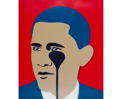  PURE EVIL (BRITISH B.1968) CRYING OBAMA (RED), 2016 Screenprint, AP, aside from the edition of 100, signed and editioned in 