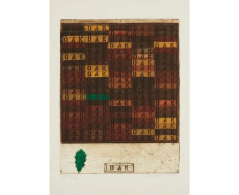  JOE TILSON R.A. (BRITISH 1928-2023) OAK MANTRA, 1981 Etching and aquatint, A/P IV/X, signed, dated and editioned in pencil t