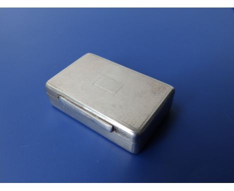 A large Victorian silver vinaigrette with engine turned decoration – GRWS, London 1849, 1.6”.