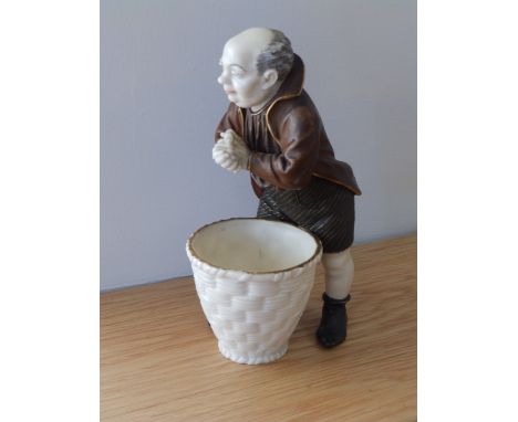 A Royal Worcester figural jar – Scrooge – damaged.