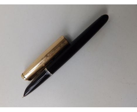 A vintage Parker 51 fountain pen with gold plated cap.