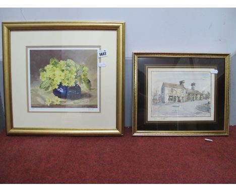 Terry Gorman 'The Cup Tie', colour print, signed lower right, 25 x 39 cm. Anne Cotterill and Suzanne prints. (3)