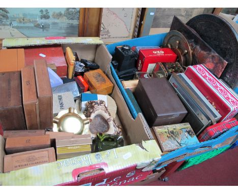 Smoking Related Cigar Boxes, cigarette lighters, ashtrays, Nostalgia postcards collectors club postcards, tins, compacts, Pol