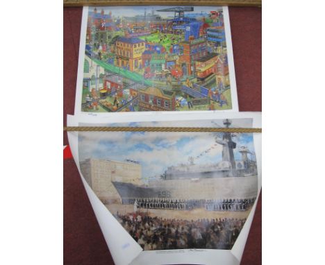 Joe Scarborough 'Two Sheffield' Limited Edition Colour Print of 450, ink signed 45.5 cm. John Greensmith 'The Commissioning C