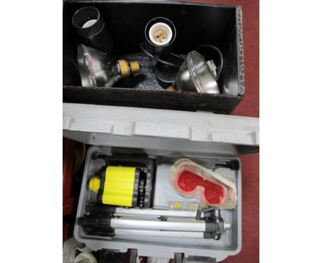 Lazer Level on Aluminium Tri-Pod Stand, boxed; plus Notecalm Lighting Box - Untested -Sold For Parts Only.