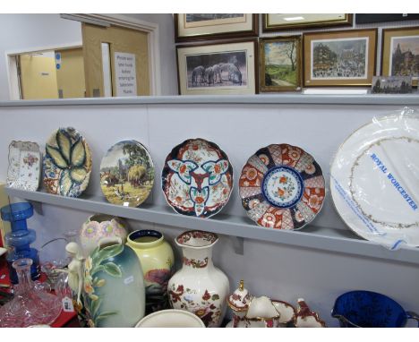 Royal Worcester 'Gold Chantilly' Cake Stand and Slice, (boxed), Imari, Wedgwood, Dresden and other plates.