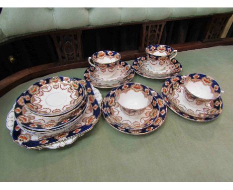 A selection of 19th Century cups saucers and plates
