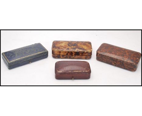 A quantity of vintage jewellery boxes. x 4.
