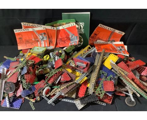 Toys - Meccano, part sets, and accessories, playworn; a small Mamod engine; qty 