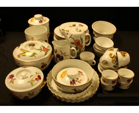 Royal Worcester Oven Table Ware Evesham pattern - plates, bowls, storage jars, jugs, coffee pot, etc 