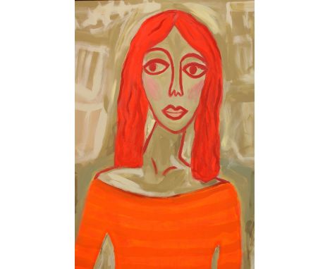 Rusty, Lula, portrait of a lady, oil on canvas, signed and dated verso, framed. H.160 W.127cm. 