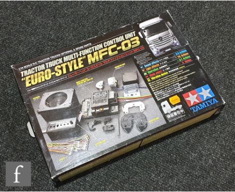 A Tamiya 56523 1:14 scale Tractor Truck Multi-function Control Unit 'Euro-Style' MFC-03, boxed. 