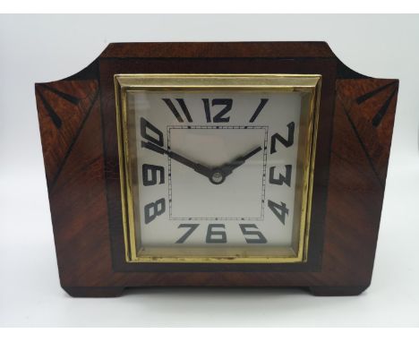 An art deco mantle clock, in a working condition 