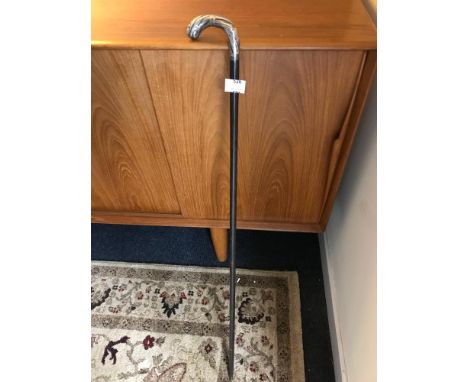 Silver handled walking stick 