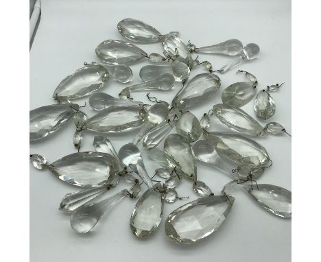 A quantity of Victorian chandelier droplets 