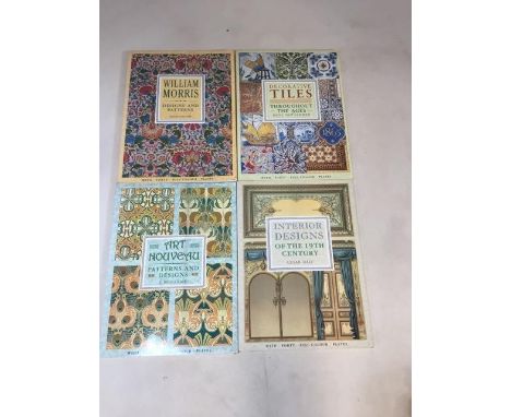 Four design reference books published by Bracken books. To include, William Morris - Designs and Patterns, Art Nouveau - Patt