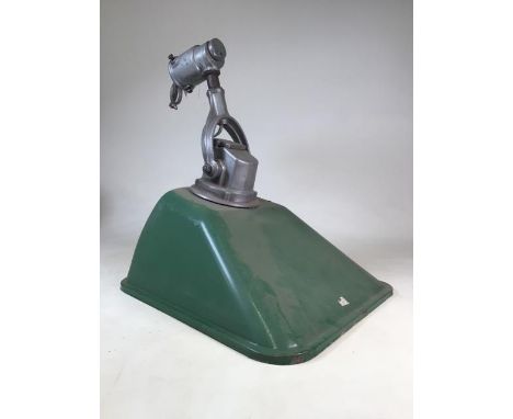 An large Industrial Adjustaflood metal enamel light W:60cm x D:63cm x H:66cm