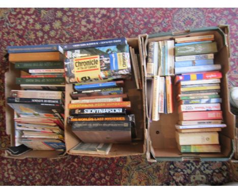 3 boxes mixed books with ordnance surveys