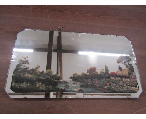 a vintage painted mirror