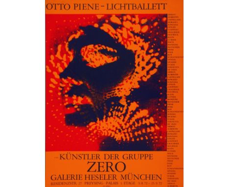 Prof. Otto Piene, Plakat "Lichtballett"originalgraphisches Plakat, unter Verwendung eines von Otto Piene in den Jahren 1964-7
