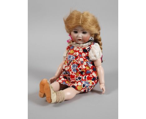 Kämmer &amp; Reinhardt Porzellankopfpuppe mit KartonCharaktermädchen ”Mein neuer Liebling”, ab 1916, gemarkt K Stern R, Simon