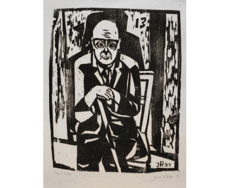 Josef Richter, Portrait "Prof. C. Michel" Portrait des Hochschullehrers Professor Carl (Karl) Michel (1885 Leipzig bis 1966 Z