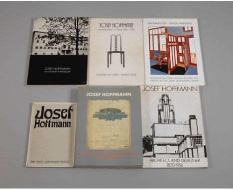 Sammlung Literatur Josef Hoffmannfünf Stück, bestehend aus: Josef Hoffmann, Ornament zwischen Hoffnung und Verbrechen, Salzbu