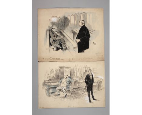 Josef Benedikt Engl, Zwei Illustrationen"Ein guter Sohn", Sohn und Vater im Arbeitszimmer im Gespräch, erschienen in Simplici