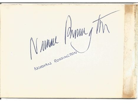 Norman Rossington signed album page approx 5 x 4 inches with Clonel Parker, Elvis's Manager on reverse . Norman Rossington 24