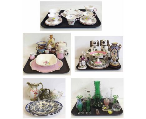 Large collection of ceramics and glass to include :14pcs floral Shelley tea ware (no. 2372)   Woods "Shan Tung" charger, meat