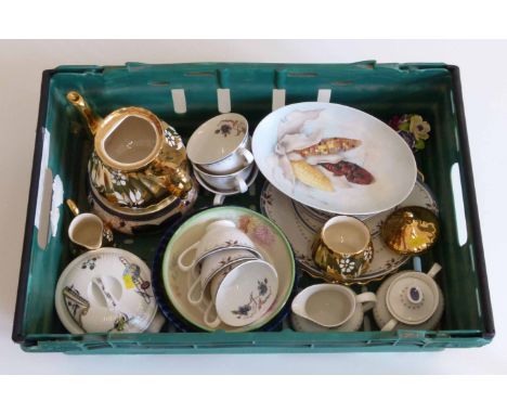 Twenty pieces of Royal Doulton 'Old Colonial' ware, two Worcester flan dishes and casserole and three piece Sadler tea set et