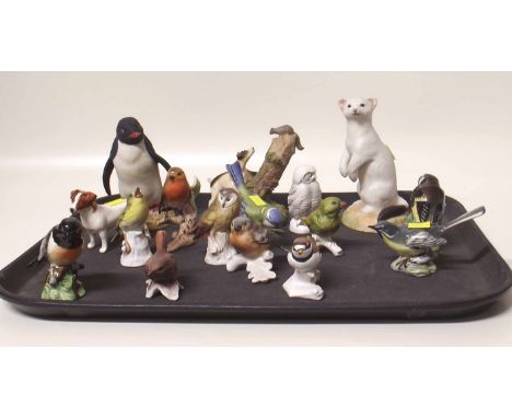 Three Beswick birds, nine Goebel birds, three Aynsley models and a Beswick Jack Russell. Condition report: see terms and cond