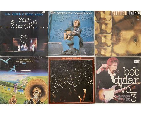 FOLK/ FOLK ROCK/ SINGER-SONGWRITER - LPs. A smashing collection of 57 LPs. Artists/ titles include Van Morrison inc Moondance