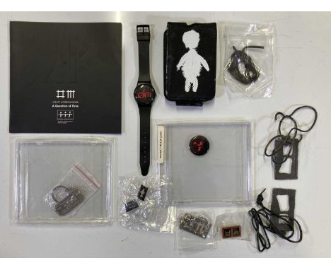 Collection of Depeche Mode memorabilia: 'Playing the Angel' branded card/phone holder, four pin badges inc original 'Violater