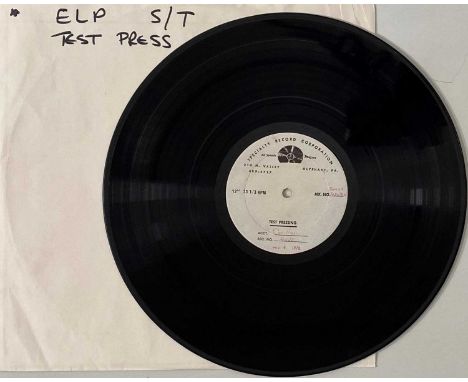 EMERSON, LAKE &amp; PALMER - S/T LP (TEST PRESSING). A superb test pressing of Emerson, Lake &amp; Palmers 1970 self-titled d