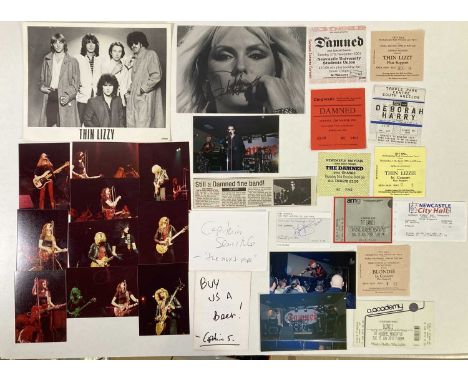A collection of Punk/Rock ephemera to include: ten photographs depicting Girlschool on stage in Oxford, 1980 (each 3.5 x 5"),