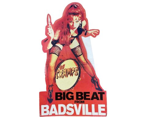 A card shop display used to advertise The Cramps - Big Beat from Badsville c 1997. Measures approx 137 x 75cm. Very good cond
