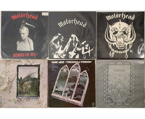 HEAVY ROCK/METAL - LPs/12" PLUS 10". Brilliantly loud pack of 7 x LPs/12" plus 1 x 10". Titles are Motorhead - Motorhead (ear