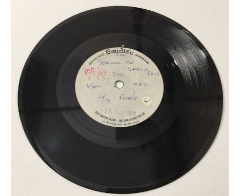THE FOREST - SEARCHING FOR SHADOWS 7" (S/ SIDED ACETATE). A scarce single-sided acetate 7" of Searching For Shadows, the 1969