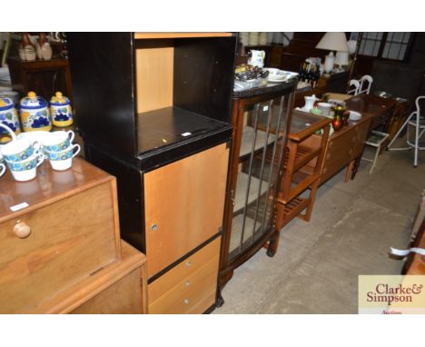 A run of three Conran units comprising of four drawer chest 51cmx wide. 36cm deep, 56cm high; a cupboard unit 51cm wide, 35.5
