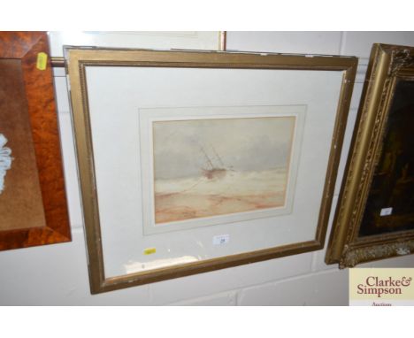 George Edward Horton, watercolour seascape study 