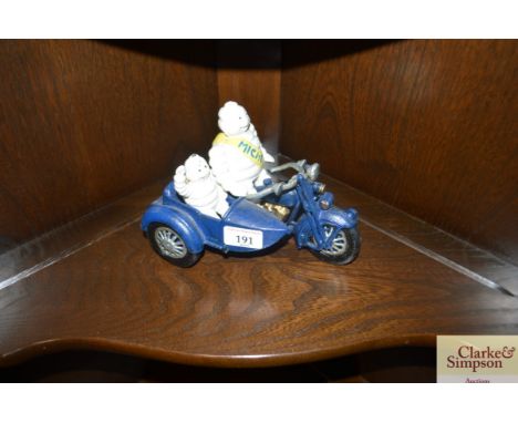A Michelin Man motor bike and side car