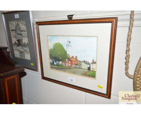 A coloured print after Kevin Robinson, view of Southwold 