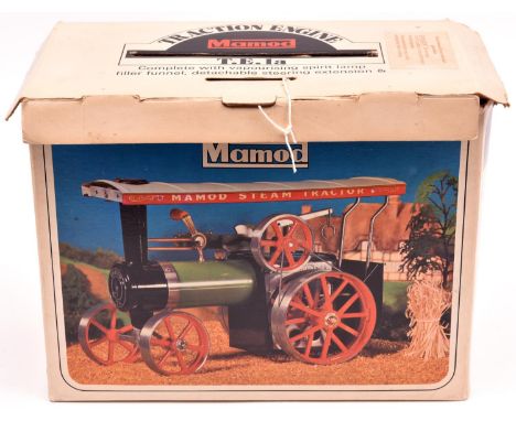 A Mamod T.E.1a Traction Engine. A live steam engine with reversing speed control, exhaust to chimney and whistle. Complete wi