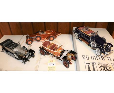 4 Franklin Mint vehicles. 1911 Mercedes 37/90 hp Skiff with Labourdette Coachwork. In brown. 1925 Rolls-Royce Silver Ghost. I