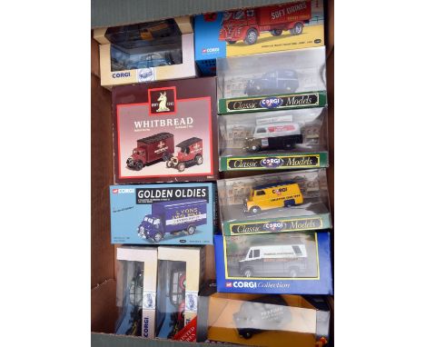 Quantity of Corgi Classics etc. Shell/BP 2 vehicle set, Bedford Tanker &amp; Land Rover. 2x Thames Trader, Slumberland and Lu